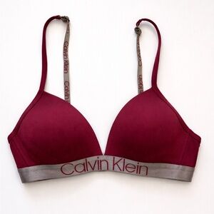 Calvin Klein Deep Red Bralette S